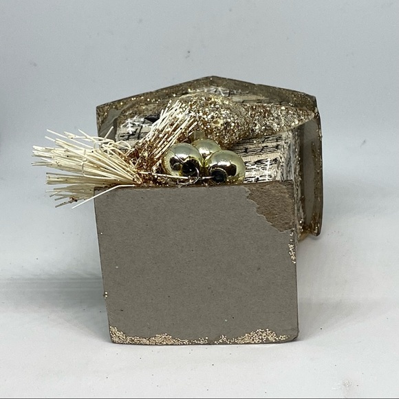 Holiday Lane Typescript Paper And Glitter Bird Ornament Christmas - Picture 5 of 6